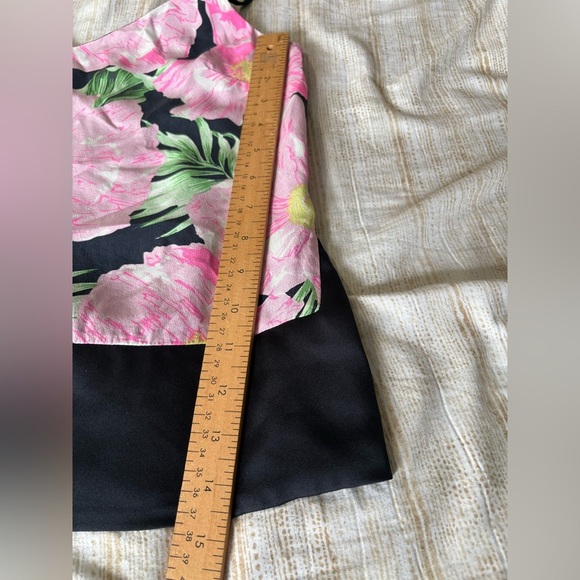 French Connection floral navy pink silk camisole tank size 2 - Picture 8 of 11